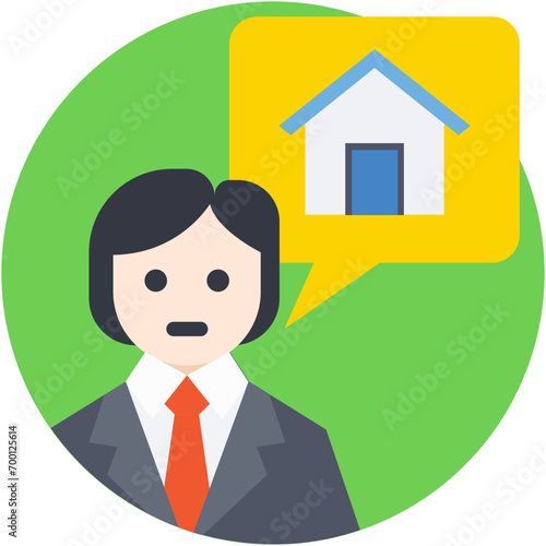 Estate Agent Vector Icon