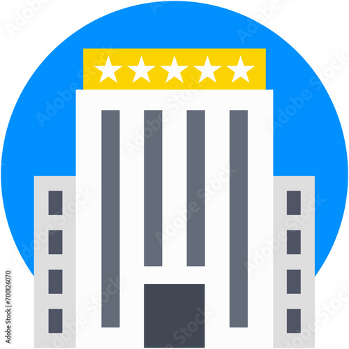 Five Star Hotel Vector Icon