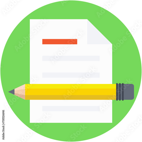 Free Download Writing Flat Vector Icon - GFXLoad