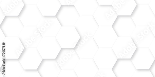 Background white hexagons. Abstract background with lines. white texture background. hexagon abstract background. Surface polygon pattern with glowing hexagon paper texture and futuristic business.