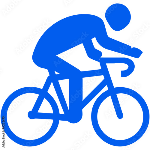 Cyclist racing vektor icon illustation