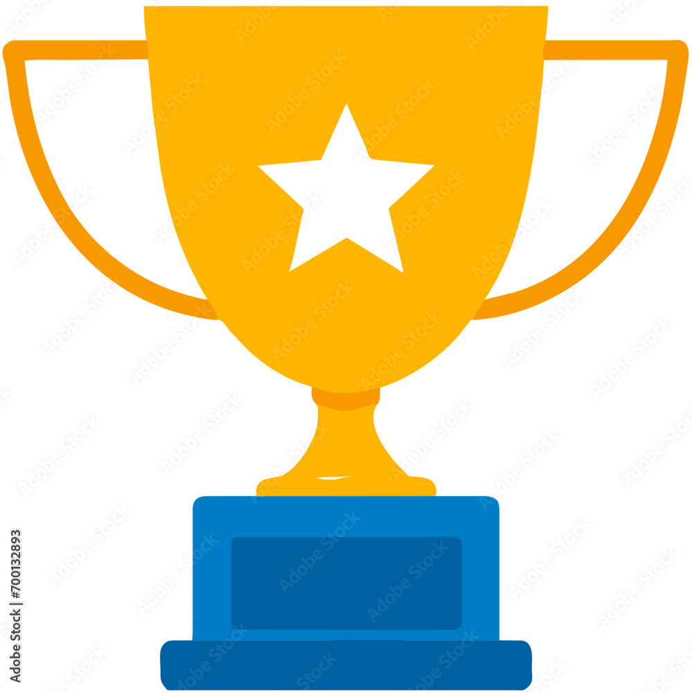 Holding a trophy vektor icon illustation Holding a trophy vektor icon illustation