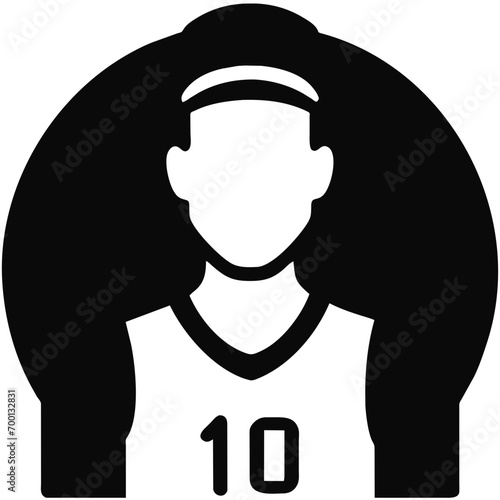 Basketball player vektor icon illustation