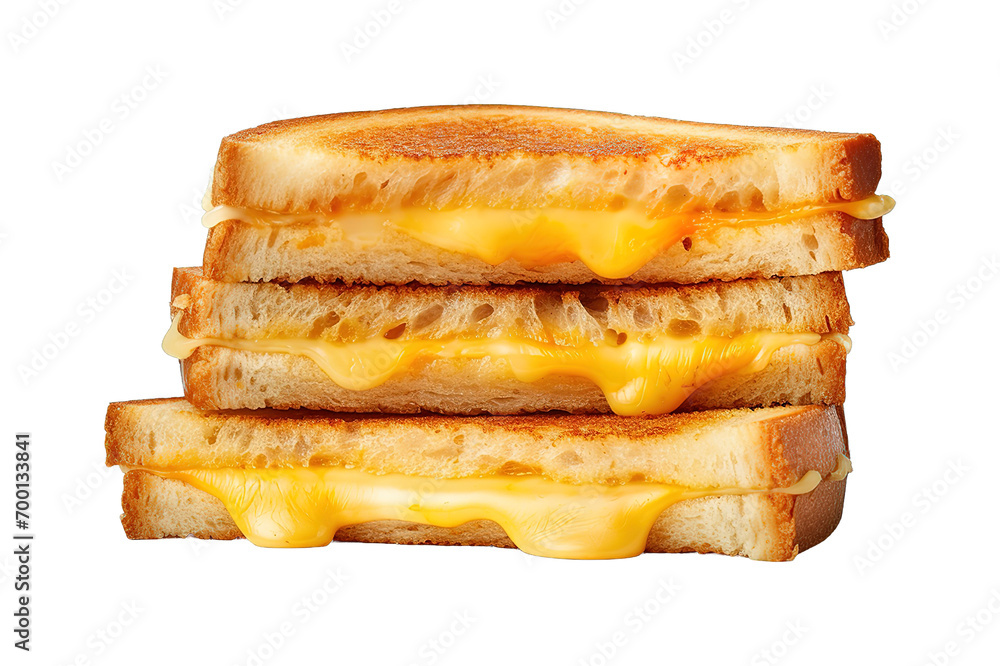 Delicious Burger Sandwich with Melting Cheese isolated on a Transparent background. Generative AI Delicious Burger Sandwich with Melting Cheese isolated on a Transparent background. Generative AI