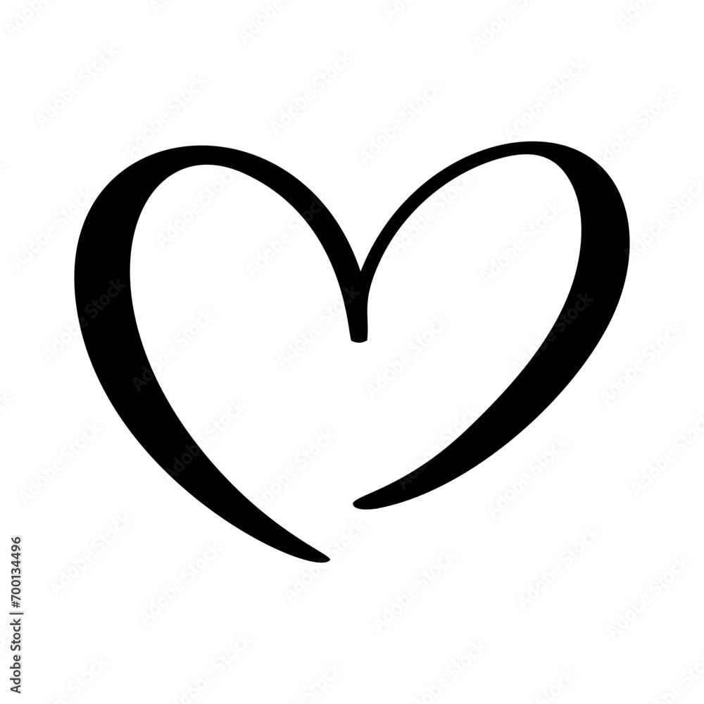 Love Vector black Heart shape frame with brush painting icon. doodle Hand drawn valentine day logo. Decor for greeting card, wedding, mug, photo overlays, t-shirt print, poster design Love Vector black Heart shape frame with brush painting icon. doodle Hand drawn valentine day logo. Decor for greeting card, wedding, mug, photo overlays, t-shirt print, poster design
