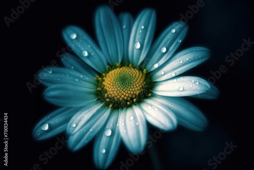 macro view of white daisy with water droplets beautfiul wallpaper background 
