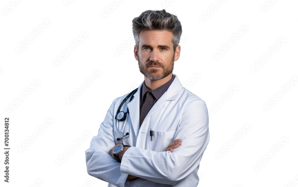Doctor Holding a Message On Isolated Background Doctor Holding a Message On Isolated Background