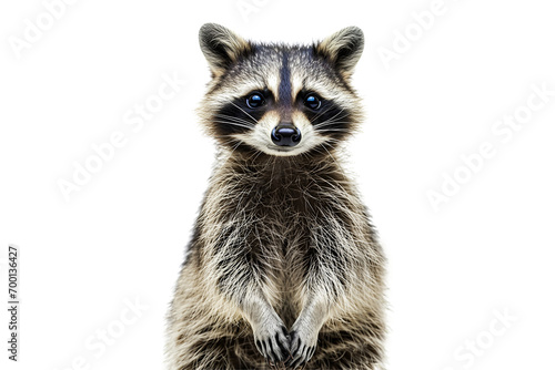 Raccoon isolated on white background