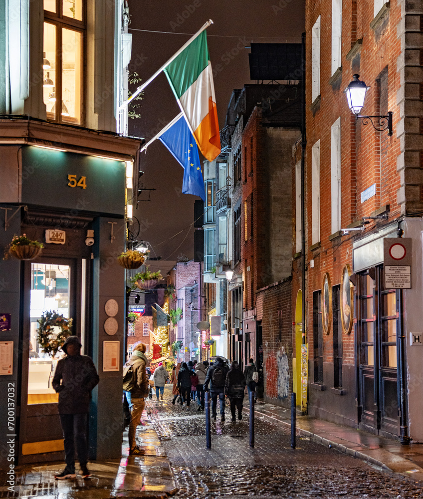 Naklejka premium Street in Dublin, Ireland