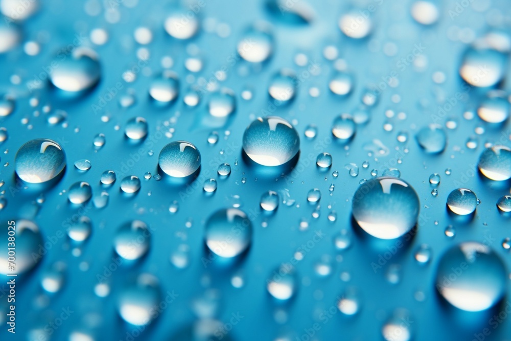 Raindrop ballet blue background hosts the delicate dance of rain Raindrop ballet blue background hosts the delicate dance of rain