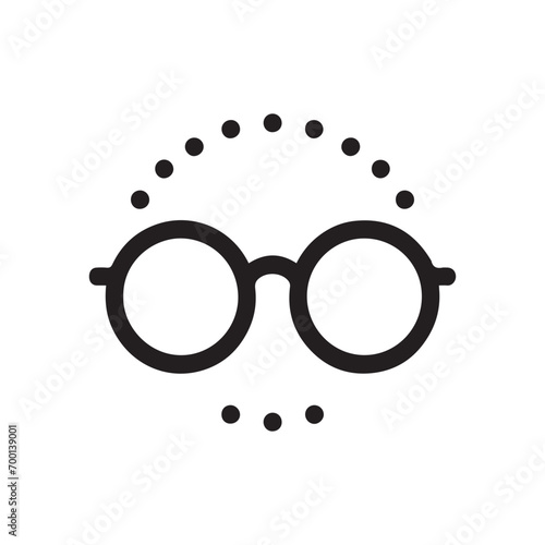 minimalist eyewear logo on a white background photo