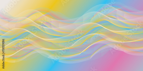 3d modern abstract colorful wave shape background 