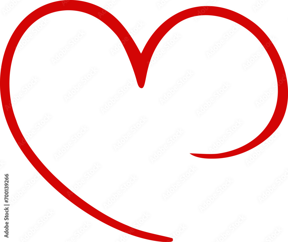 Heart outline sketch logo vector illustration. Cute Love Heart symbol hand drawing stylized design element Heart outline sketch logo vector illustration. Cute Love Heart symbol hand drawing stylized design element