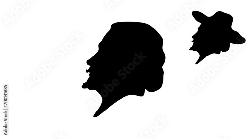 Henry Wotton, black isolated silhouette