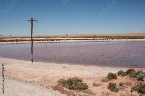 Lake Tyrrell is a shallow, salt-crusted depression in the Mallee district of north-west Victoria, in Australia. Located seven kilometres north of Sea Lake, Victoria, Australia
