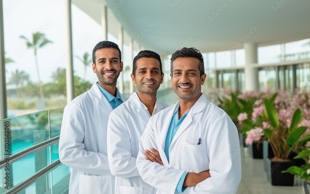 Fototapeta premium indian medical team standing confidently