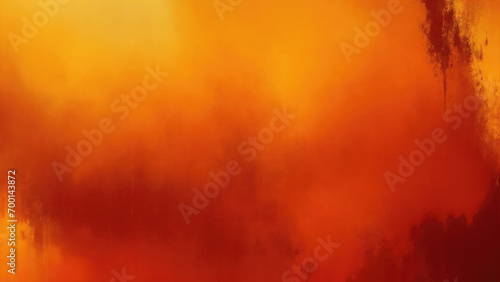 Dark Orange and gold painting Abstract background