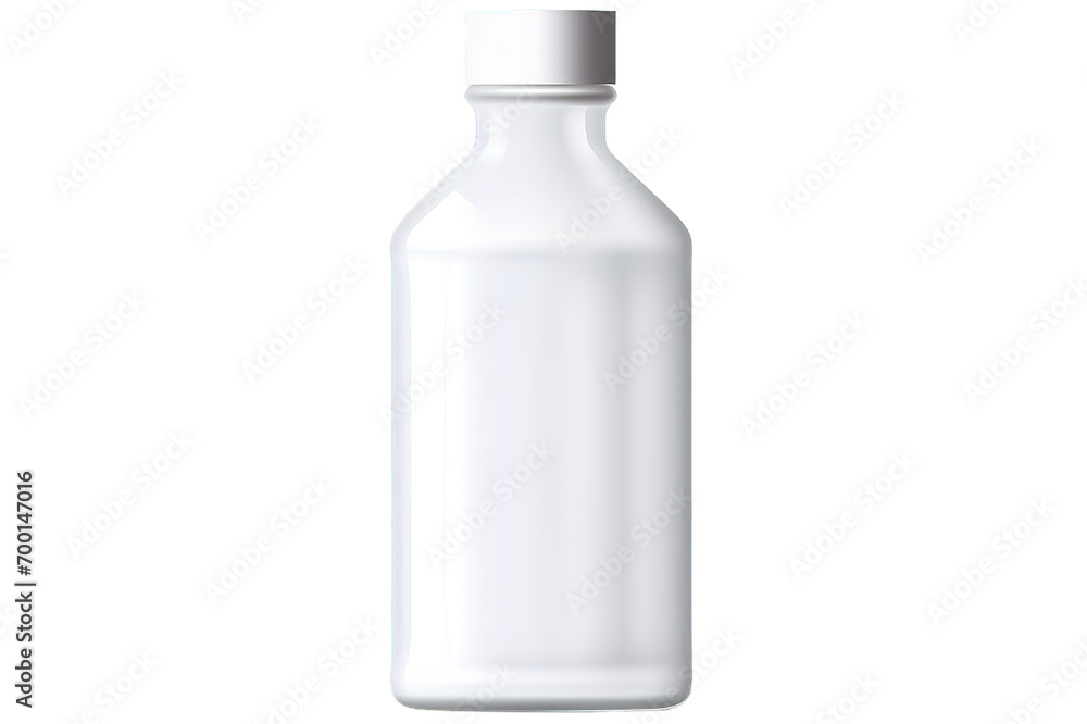 white plastic bottle blanc illustration isolated on a Transparent background. Generative AI white plastic bottle blanc illustration isolated on a Transparent background. Generative AI