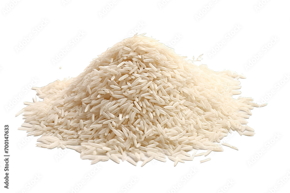raw brown rice isolated on a Transparent background. Generative AI raw brown rice isolated on a Transparent background. Generative AI