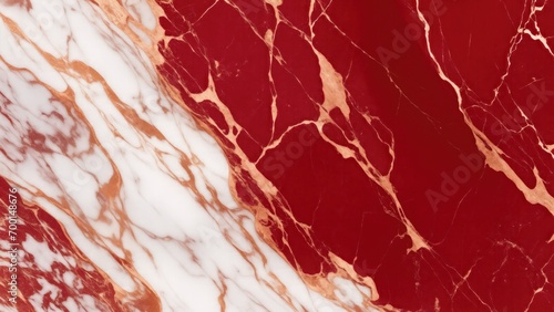 Red and Rose Gold Marble Stone Background