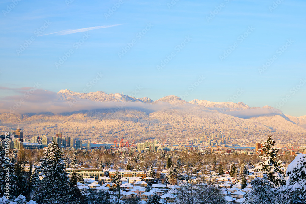 Obraz premium Vancouver, British Columbia during winter.