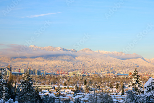 Vancouver, British Columbia during winter.