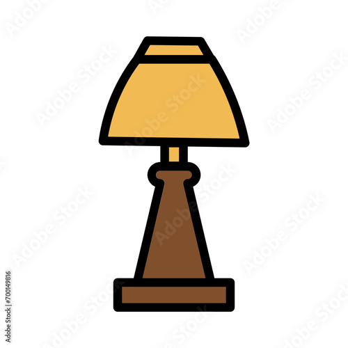 Lamp Light Night Filled Outline Icon