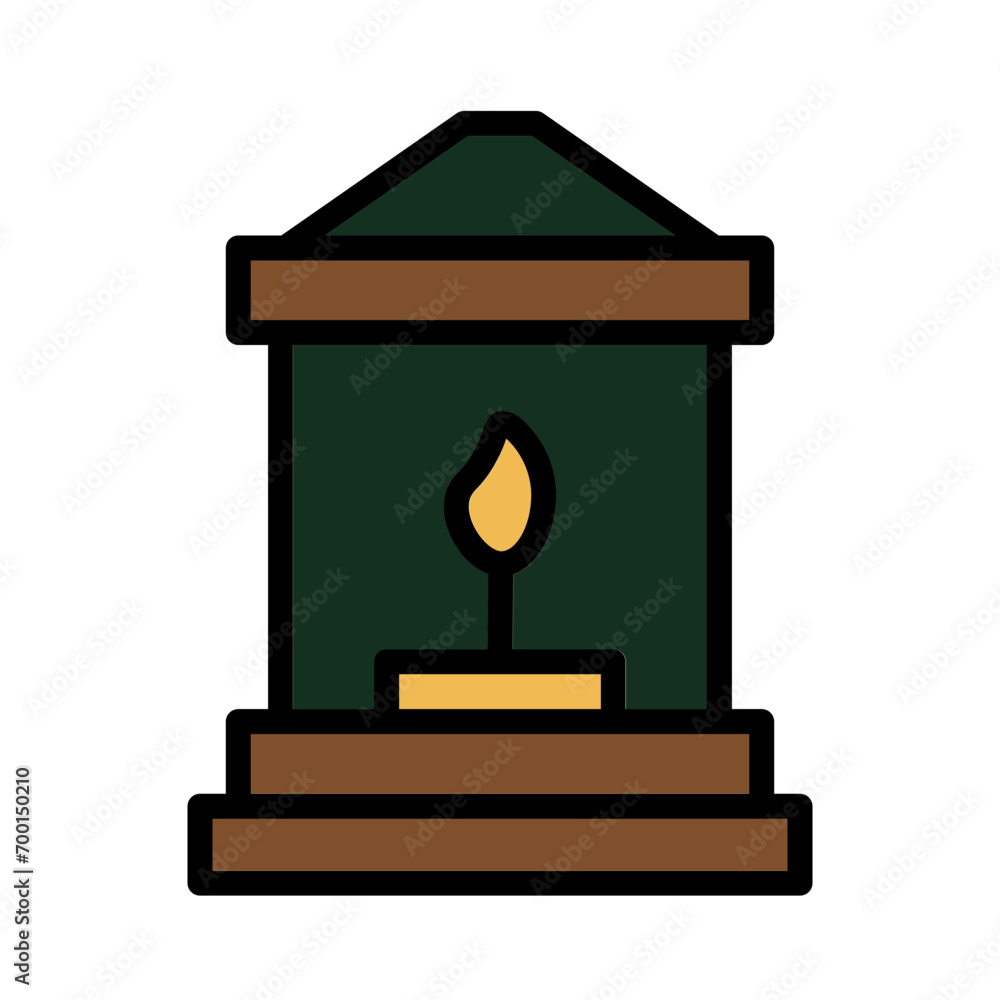 Lamp Lantern Light Filled Outline Icon Lamp Lantern Light Filled Outline Icon