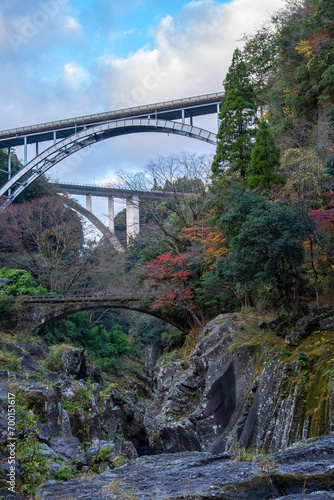 Bridges Spanning Takachiho Gorge, Miyazaki, Japan