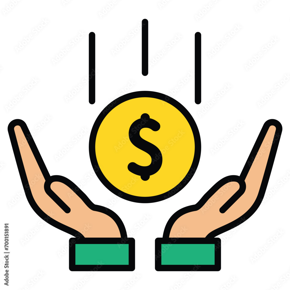 Saving money icon design, illustration design Saving money icon design, illustration design