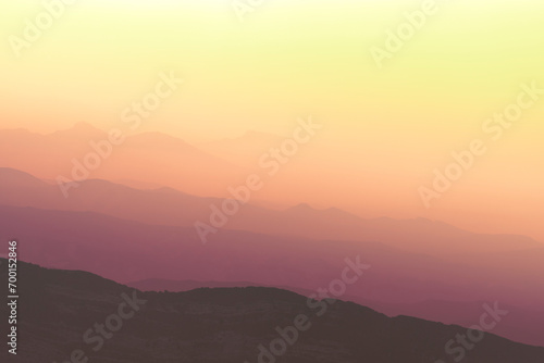 Wallpaper Mural Layered sunrise in the mountains. Travel in Armenia. Travel in Armenia Torontodigital.ca