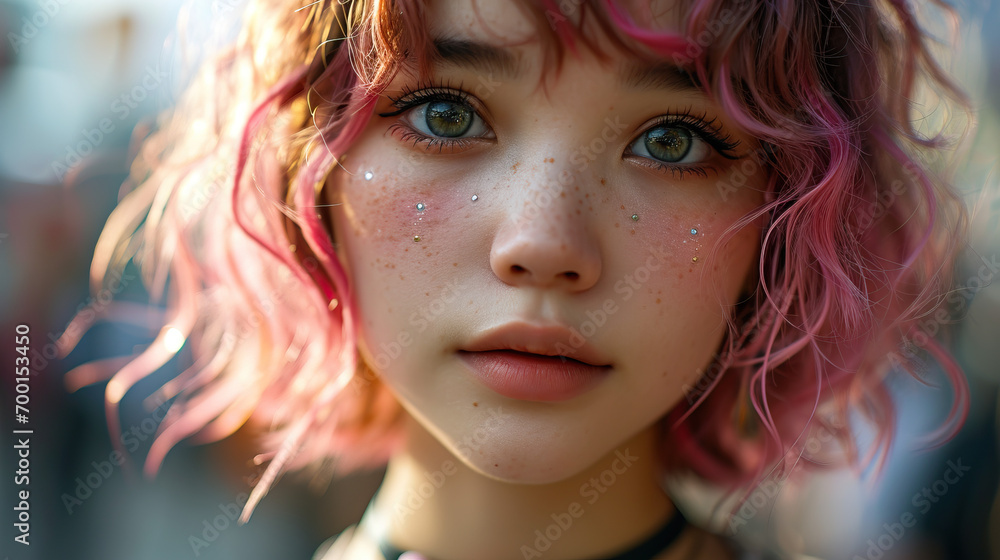 Japanese Teen Girl Dressed as a Beloved Anime Character at a Convention, Effortlessly Expressing the Playfulness and Creativity of Cosplay in a Vibrant Atmosphere of Celebration Japanese Teen Girl Dressed as a Beloved Anime Character at a Convention, Effortlessly Expressing the Playfulness and Creativity of Cosplay in a Vibrant Atmosphere of Celebration