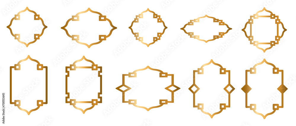set of gold islamic windows decorations set of gold islamic windows decorations