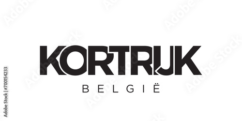 Εκτύπωση καμβά Kortrijk in the Belgium emblem