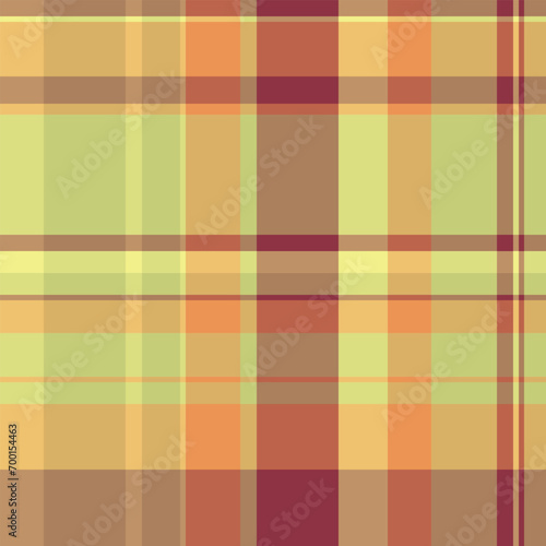 Amber background seamless texture, classic pattern textile check. Postcard tartan fabric vector plaid in orange and amber colors.