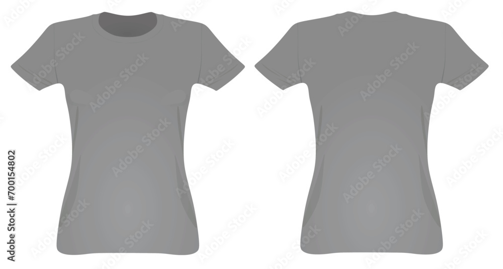 Grey women t shirt. vector illustration Grey women t shirt. vector illustration
