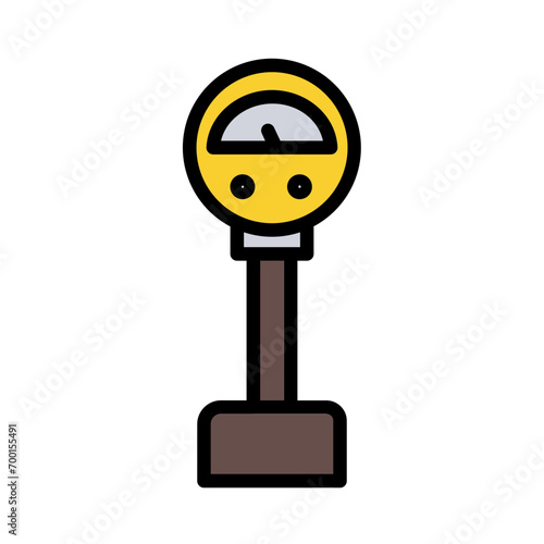 City Meter Parking Filled Outline Icon
