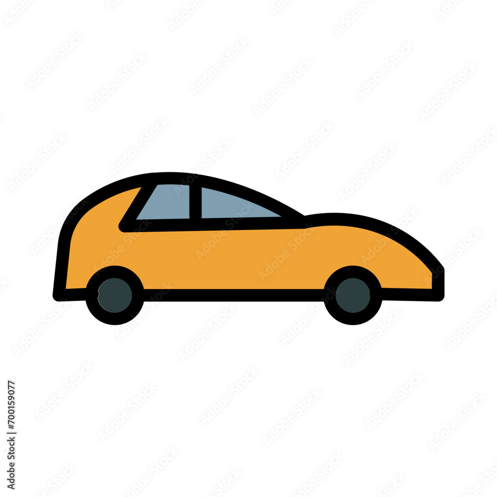 Car Driving Parking Filled Outline Icon