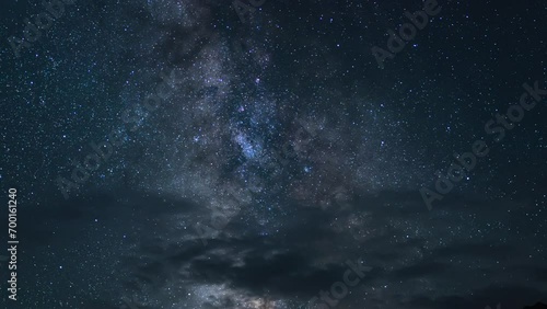 Milky Way Galaxy Core Clouds 50mm South Sky Over Mt Whitney Sierra Nevada California USA Time Lapse photo