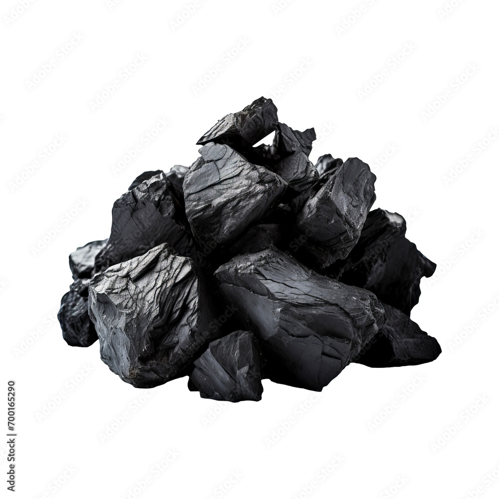 Coal pile isolated in white background