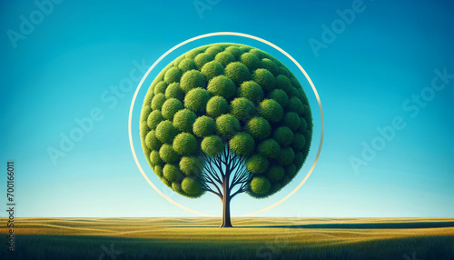tree in the field, ecology, environmental protection