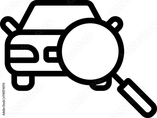 Car Search Line Icon
