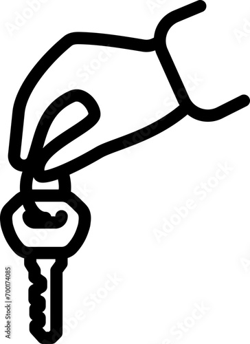 Give Key Line Icon