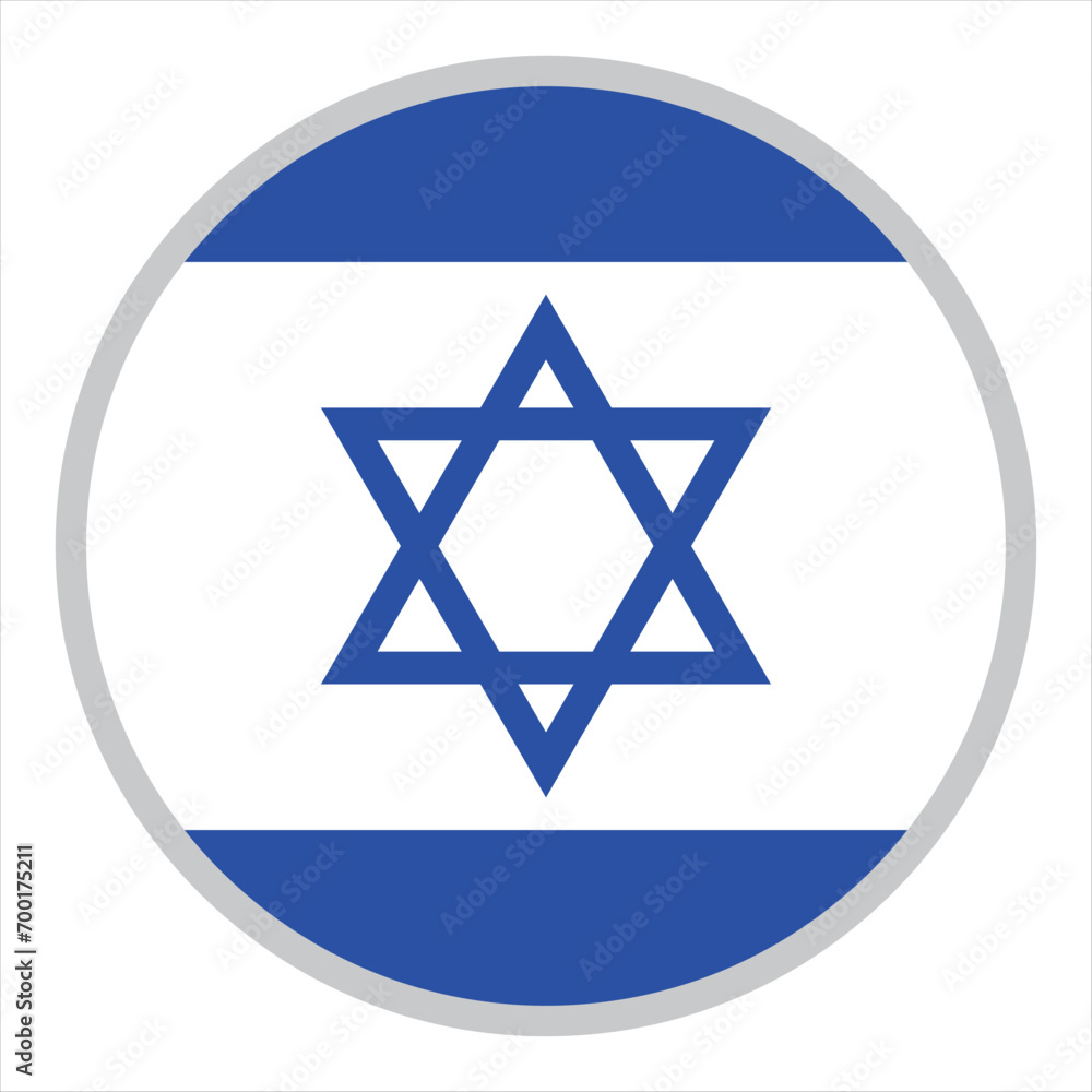 Israel Flag Vector Round Icon. Israel National flag. Vector icon. Israel Flag Vector Round Icon. Israel National flag. Vector icon.