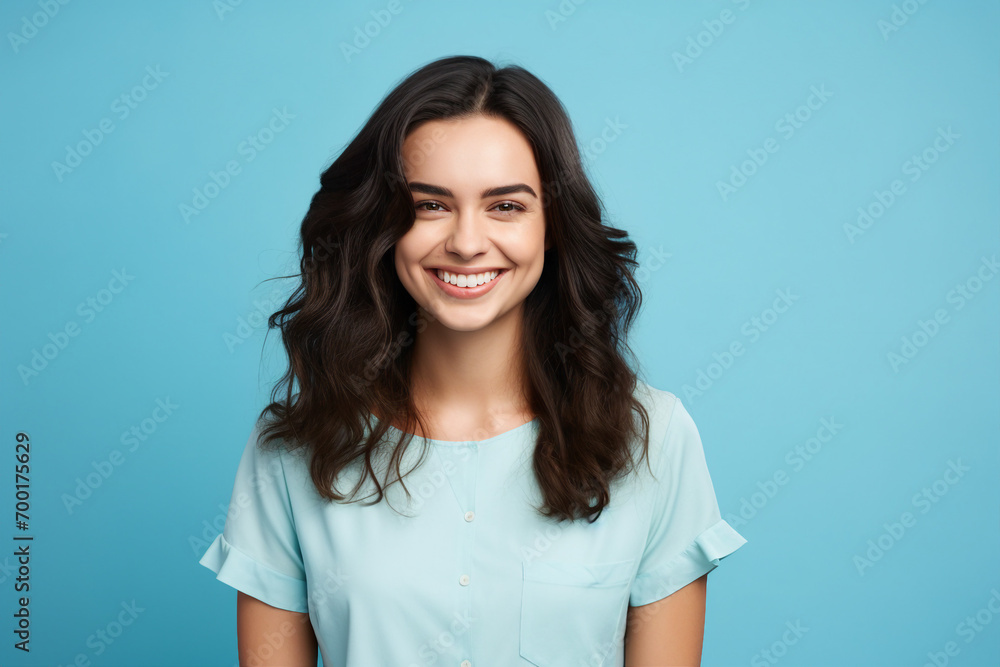 Generative ai collage picture photo of pretty nice woman lady looking into camera happy portrait Generative ai collage picture photo of pretty nice woman lady looking into camera happy portrait