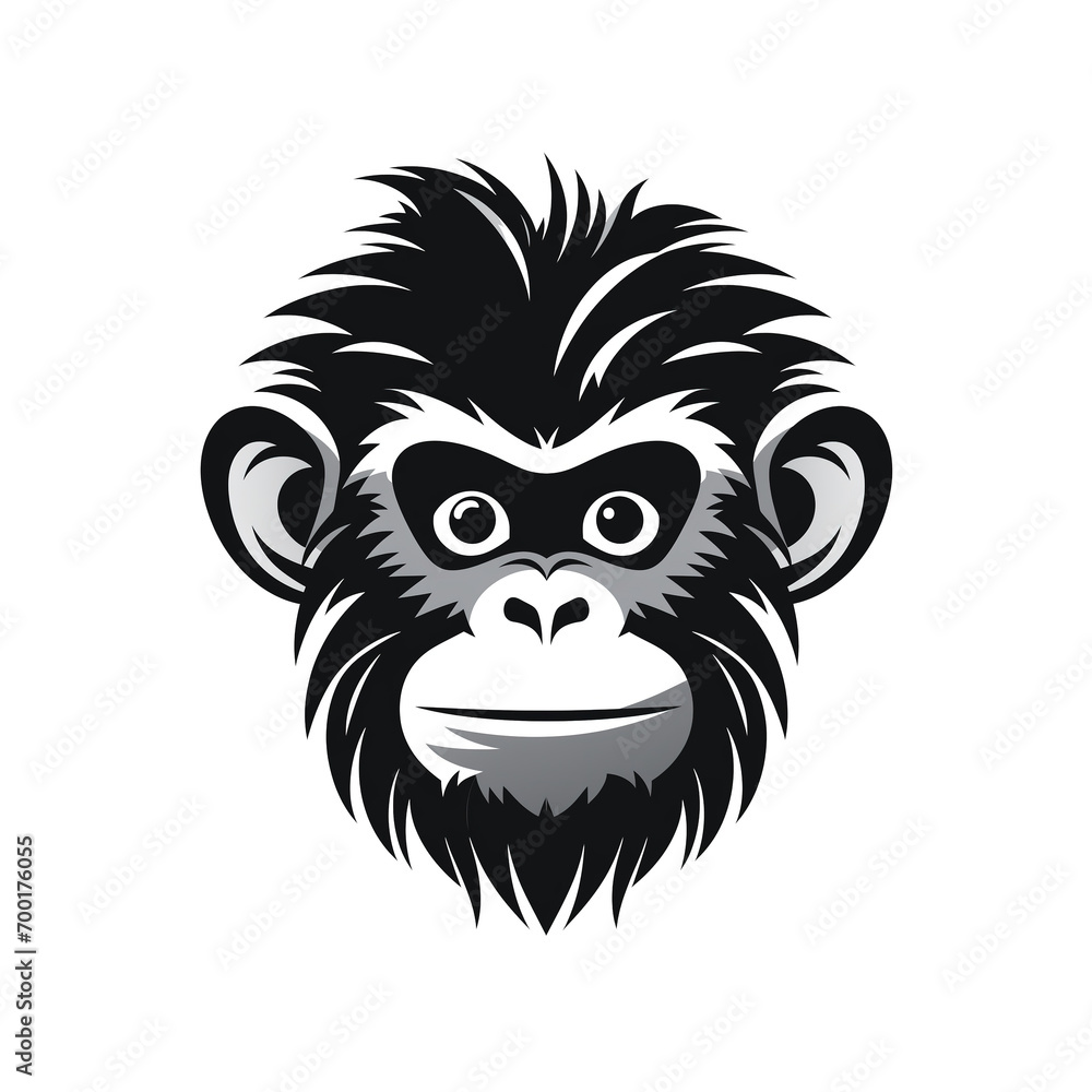 Monkey head vector logo template