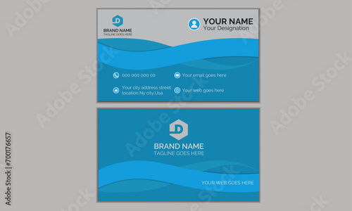 layout in rectangle ,Flatdes,Vector illustration, size,layout in rectangle size,template,Vector illustration print , business card and name card,Modern shape with a blue.