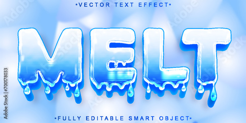 Cartoon Fluid Melt Vector Fully Editable Smart Object Text Effect