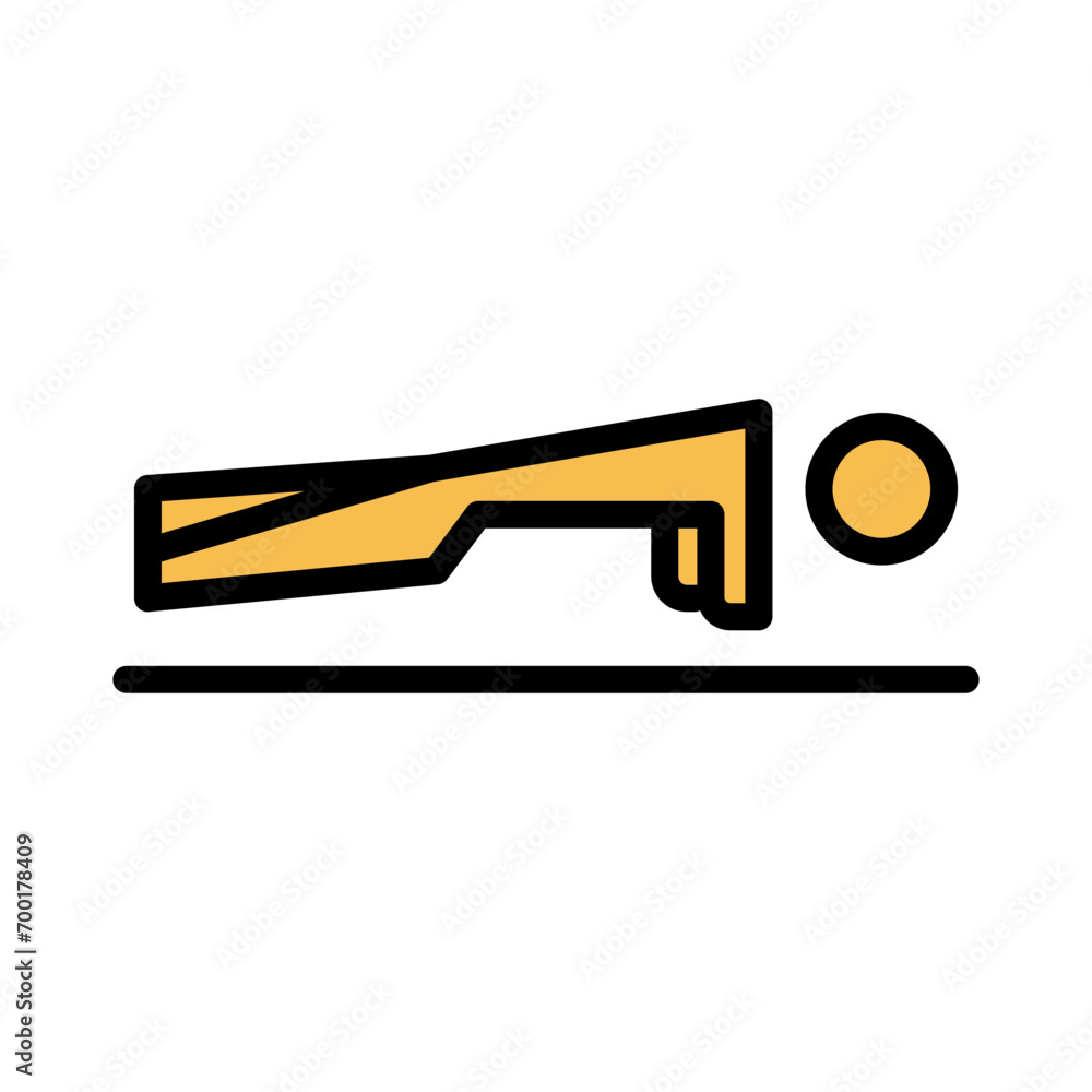 Body Health Pose Filled Outline Icon Body Health Pose Filled Outline Icon