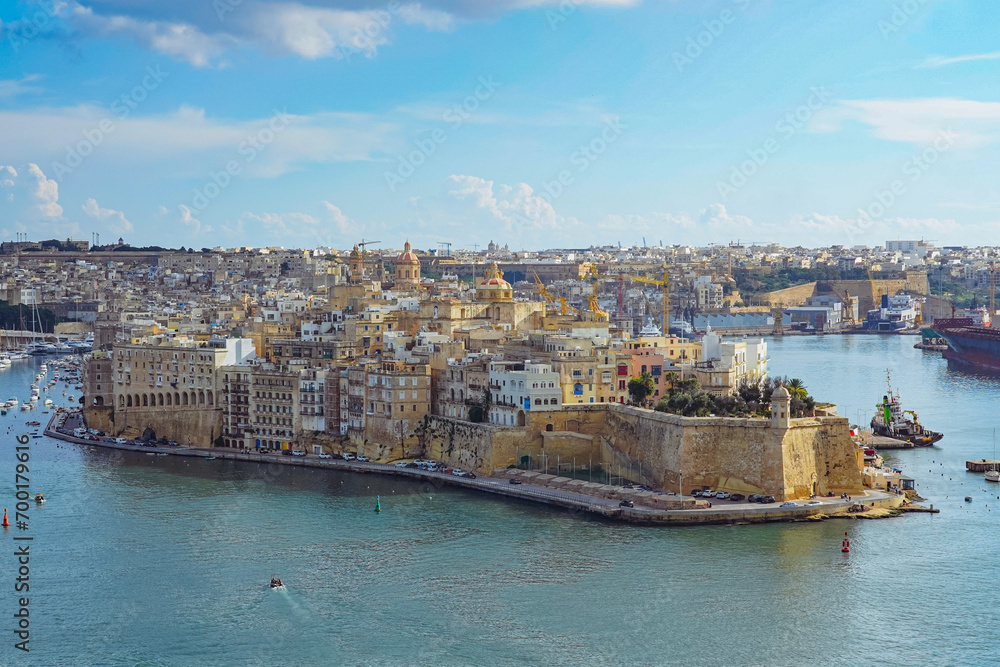 panorama valletta, Malta, mediterranean sea